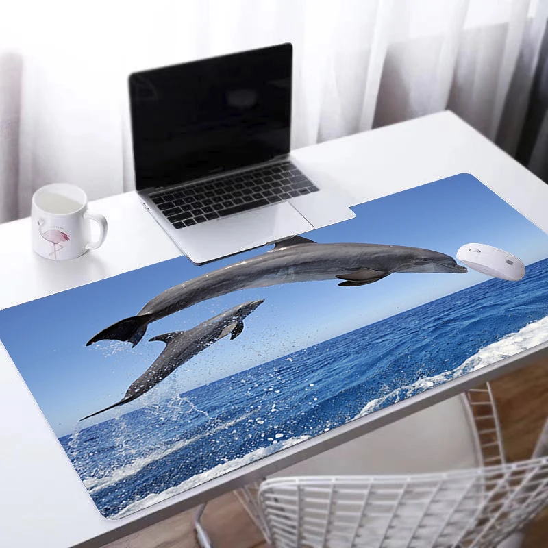 

Mouse pad Dolphin Cool Computer Laptop Anime Keyboard Mouse Mat Large Mousepad Keyboards Gamers Decoracion Desk Mat