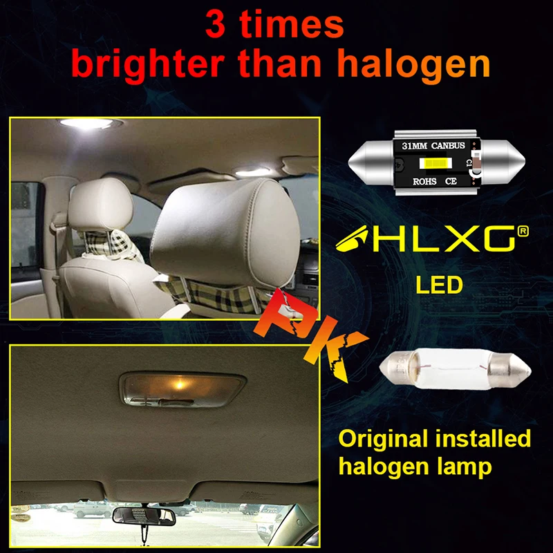 1pcs 41MM 31MM Festoon CSP CANBUS NO ERROR Non-polar Car Light Auto Interior Map Roof Reading Lamp White Bulb styling 12V | Автомобили и