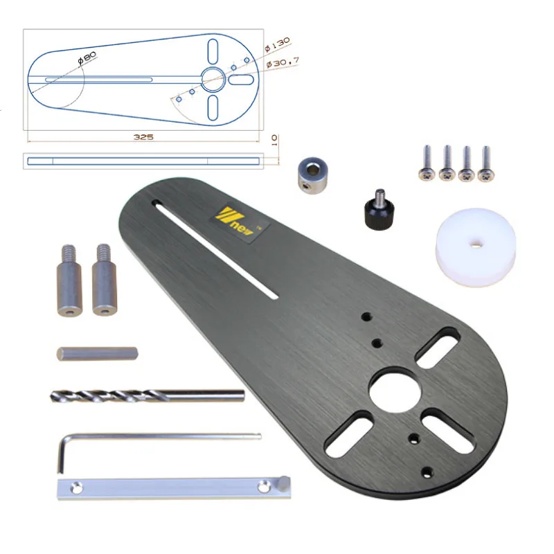 

universal Circle Cutting jig For Electric Hand Trimmer Wood Router Milling Circle Trimming Machine tools DIY Accessories