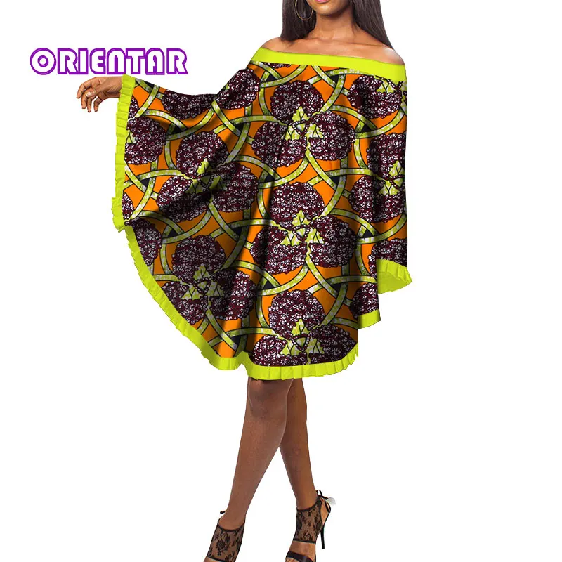 Комплект из обуви в африканском стиле платья для женщин с принтом рукав летучая