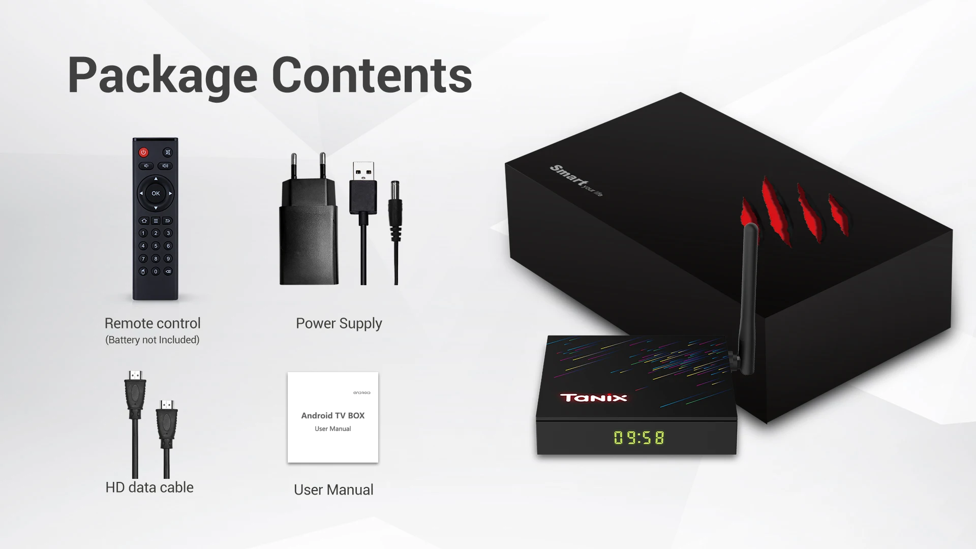 ТВ-приставка Tanix H3 Android DDR3 2 + 16 ГБ 4 32/64 ядра 4K | Электроника