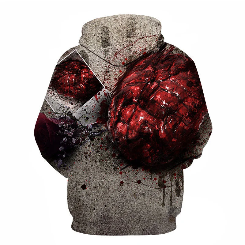 

3D Printing Hooded Sweatshirts Horror Drama Pullover Men Women Halloween Casual Streetwear Terror Harajuku Style Hoodies Tops