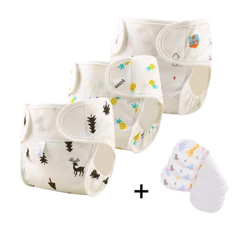 3 шт./лот детские подгузники многоразовые тканевые ТПУ водонепроницаемые для