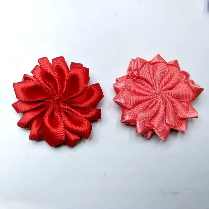 HL 10 шт 35 мм Смешанные двойные ленты цветы ручной работы аксессуары для одежды