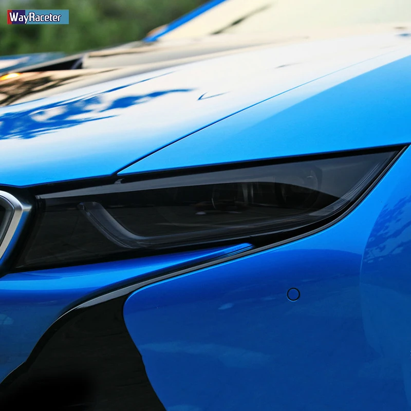 2 шт. Защитная пленка для автомобильных фар Прозрачная черная наклейка из ТПУ BMW i8