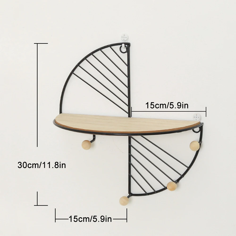 

Wall Hanging Iron Art Storage Rack Iron Art Storage Display Rack Home Decor For Living Room Office Decoration Supplies