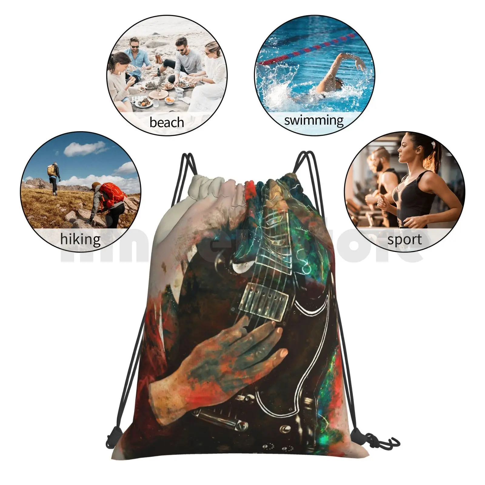 Рюкзак для электрогитары Angus Young сумки на шнурке спортивная сумка