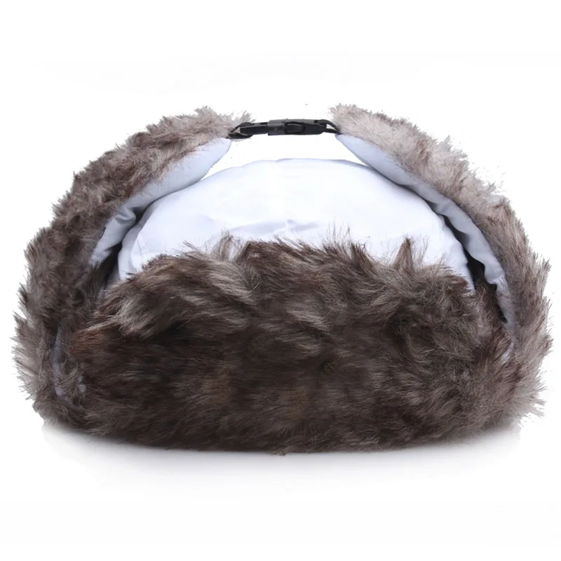 

Winter Warm Unisex Bomber Hats For Men Faux Fur Soft Lining Russia Cap Fashion Adjustable Ear Flap Unshanka Female Thick Earmuff