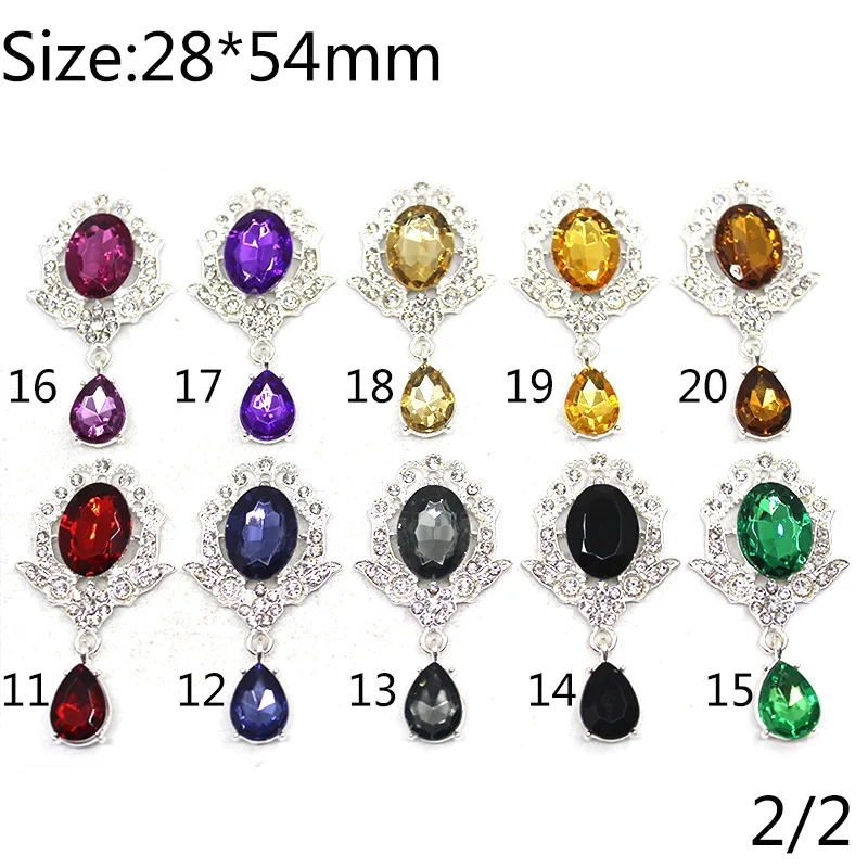 Новые недорогие металлические пуговицы-подвески разных цветов 10 шт./лот 28*54 мм