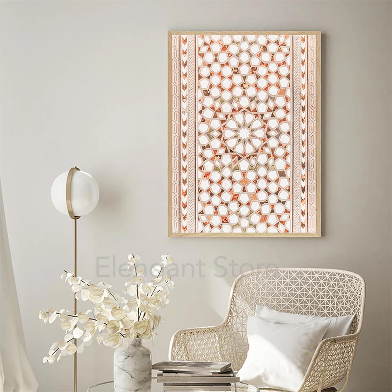 Марокканская настенная Картина на холсте мозаика восточные арабские плакаты и