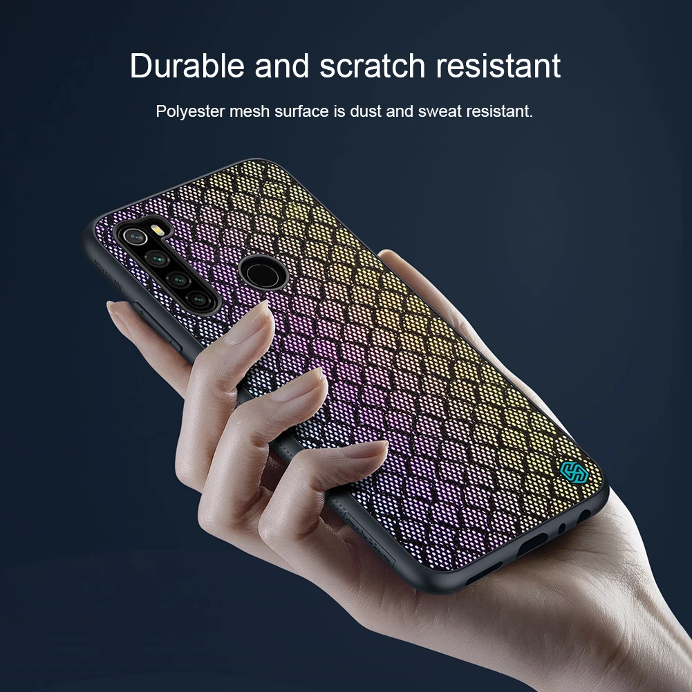 Для Xiaomi Redmi Note 8 Pro NILLKIN Twinkle чехол Роскошный гибкий ТПУ PC задняя крышка полиэфирная сетка светоотражающий чехол для телефона Fundas