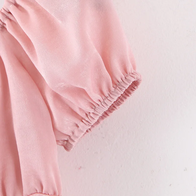 

Fashion Za Women's Shirt 2020 Autumn Casual Solid Shirts Blouses O Collar Loose Ladies Puff Sleeve Blusas Tops