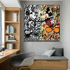 Постеры и граффити диснеевские Мультяшные картины на холсте Микки Маус Минни принты на стену картина для гостиной детской комнаты домашний декор
