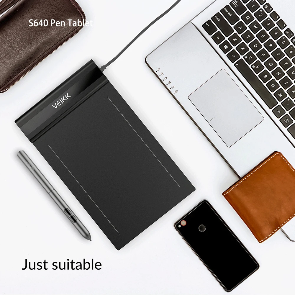 

S640 graphic Pen tablet 6 x 4 inch Ultra Thin OSU New Digital Drawing Tablet with Battery-Free Pen 8192 Levels Pressure