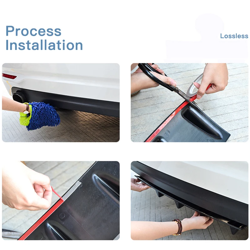 YOLU диффузор губа на задний бампер плавник акулы изогнутый Тип спойлер для губ