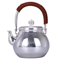 teapot kettle hot water teapot iron teapot stainless steel kettle tea bowl 600ml capacity handmade s999 sterling silver t