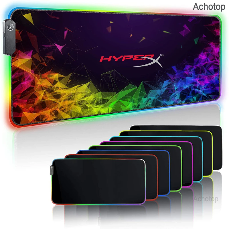 

HyperX RGB Gaming Mouse Pad LED Soft Extra Extended Large Mousepad Gamer Anti-Slip Rubber Base XL PC Computer Keyboard Mouse Mat