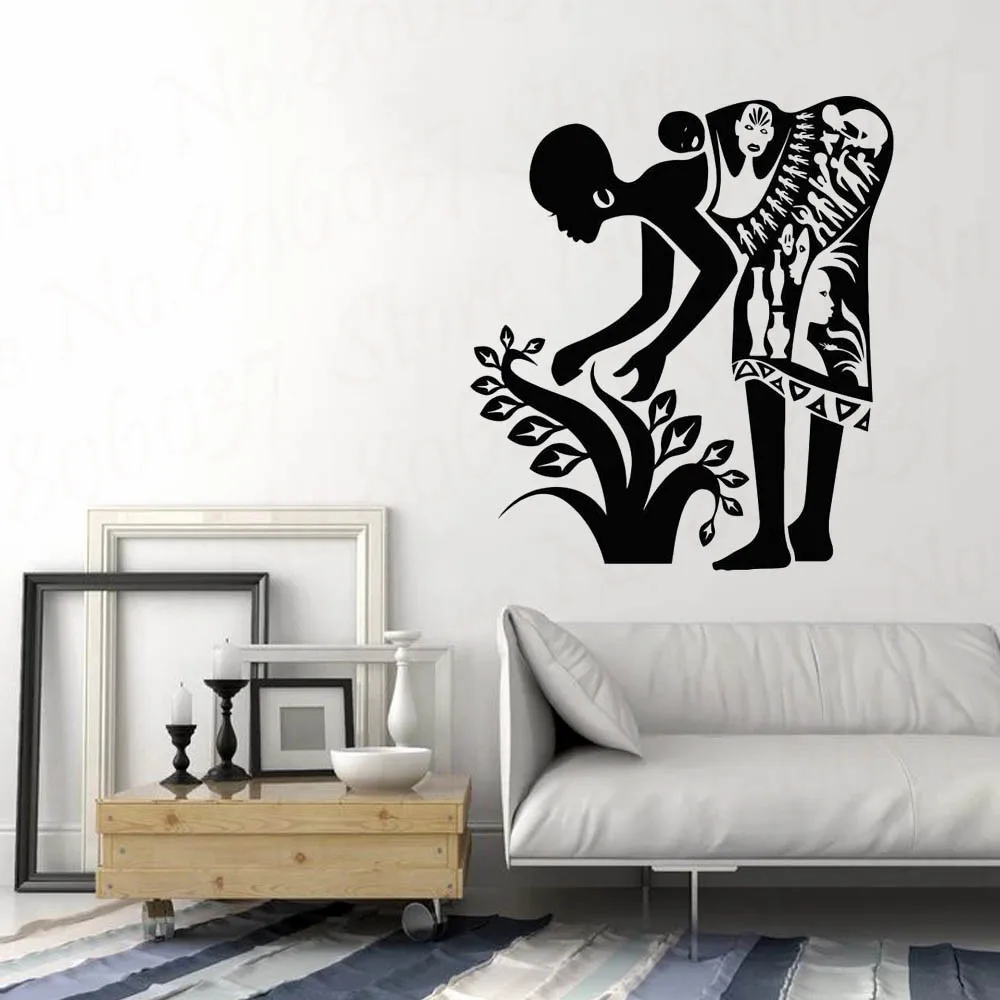 Африканская женская домашняя наклейка дизайн интерьера художественная офисные