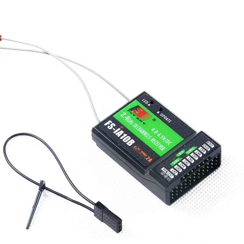 Flysky-receptor de 10ch para Dron teledirigido, transmisor de FS-IA10B, FS-I10, FPV, helic&oacute;ptero, cuadric&oacute;ptero, FS-I6S-0