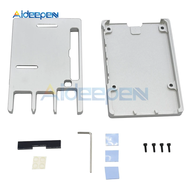 Ультратонкий алюминиевый чехол для Raspberry Pi 4B Rpi Model B Plus металлический корпус с ЧПУ