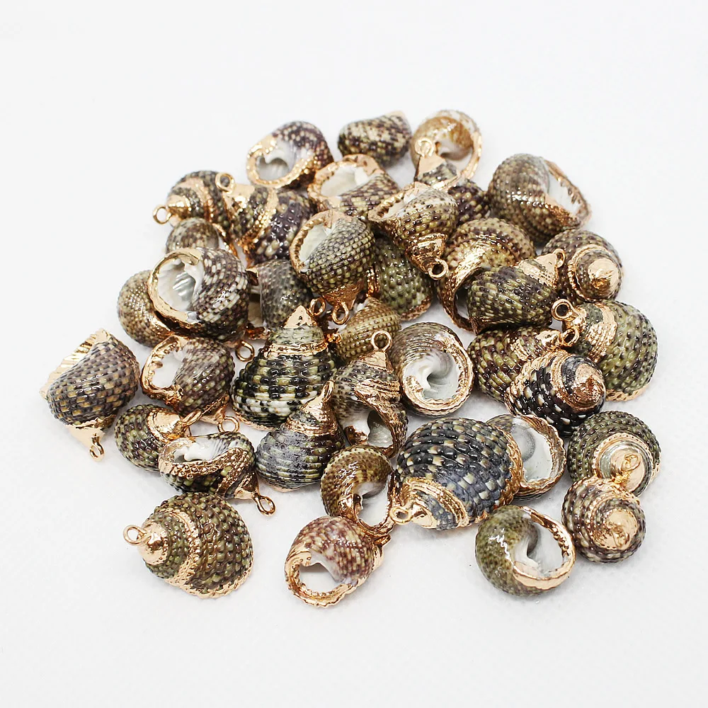 5 шт. в партии Подвески из натуральной ракушки подвески Размер 15x25 мм оптовая