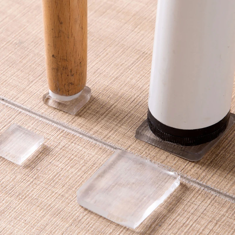 4 шт./лот коврик для ног на стол стул силиконовый нескользящий защита нижняя