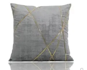 

Simple modern original gray gold bar light luxury bedside pillowcase Living room sofa pillowcase