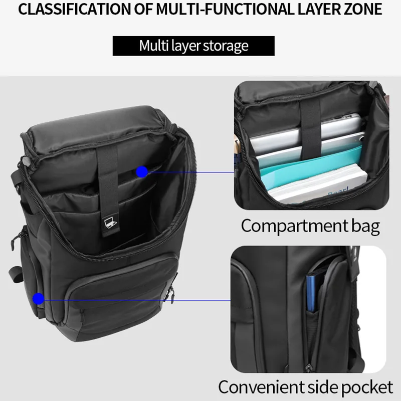 ozuko brand new multifunction backpacks men 15 6 laptop business backpack school bags waterproof large capacity travel backpack free global shipping