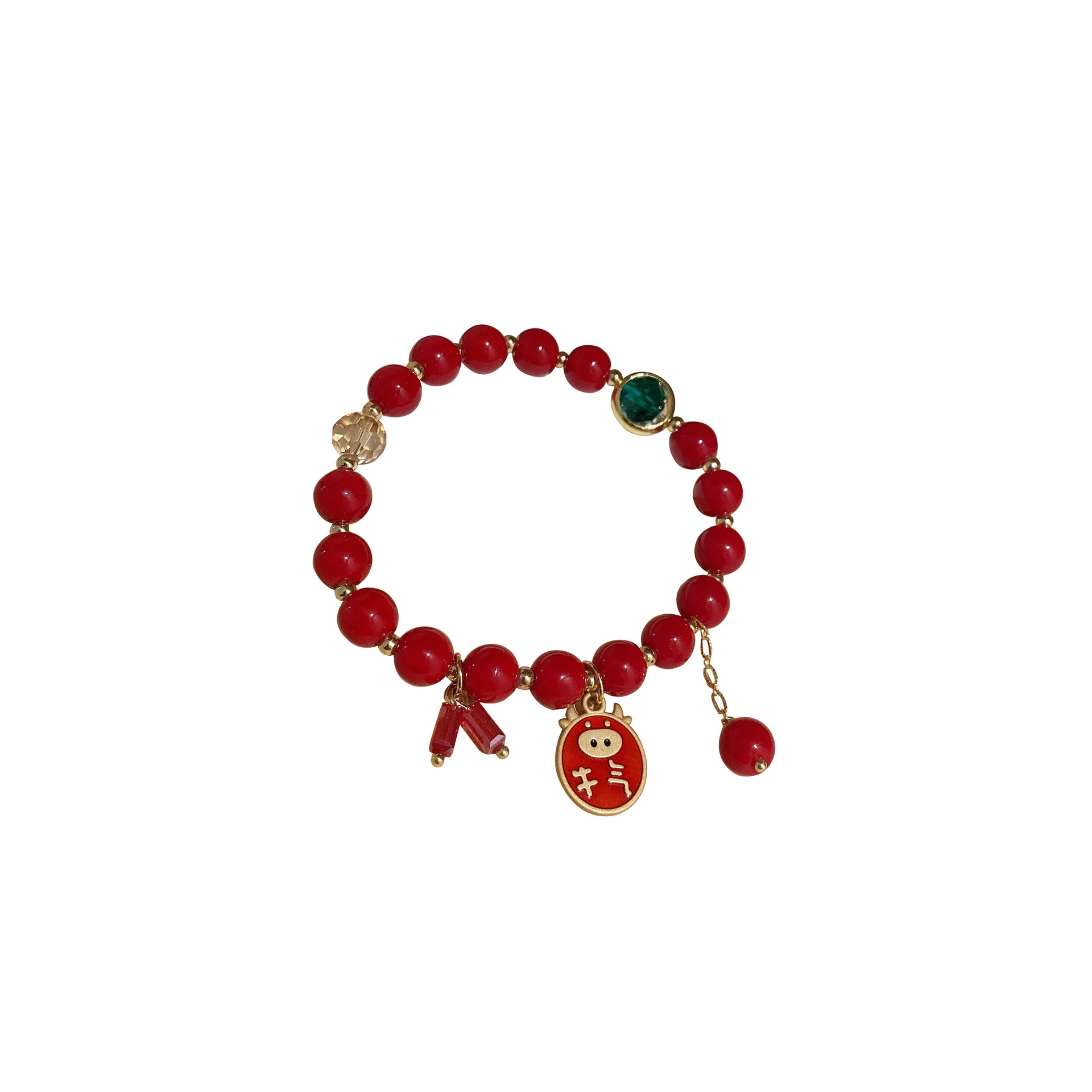 

V-195 Chinese style red bracelet female fashion personality new crystal bracelet Valentine's day gift jewelry