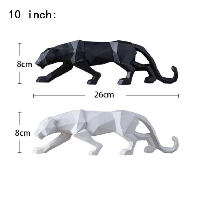 10 дюймов пантера статуэтка животного Статуэтка АБСТРАКЦИЯ геометрический Стиль