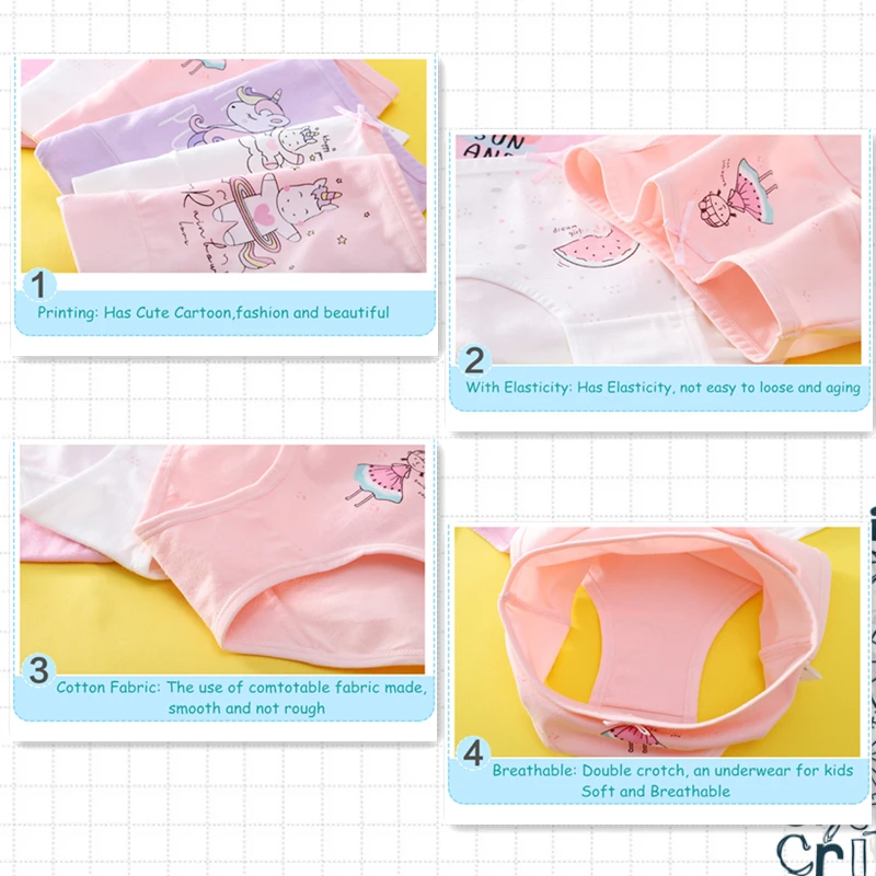 Детское нижнее белье для девочек Мультяшные детские шорты трусики детей трусы