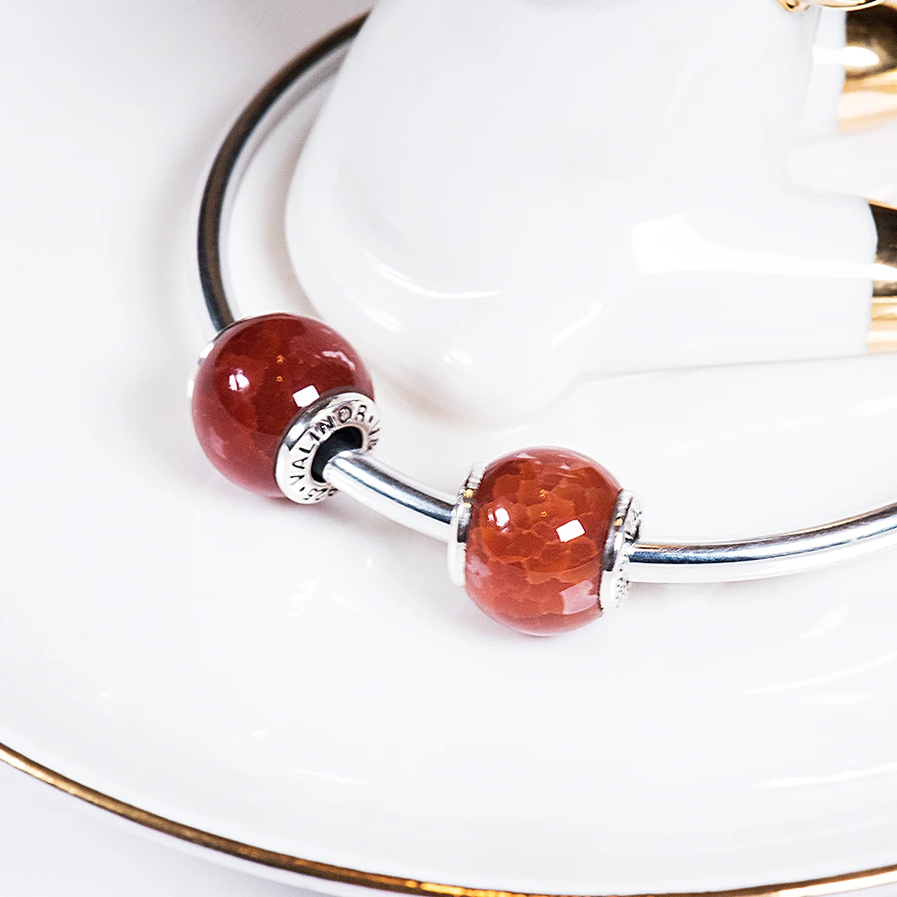 Браслет на запястье с красным драконом из камня шармами подходит для браслетов