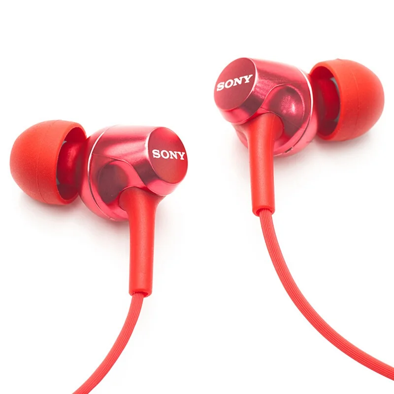 original sony mdr ex255ap headphone 3 5mm wired earbuds music earphone headset hands free with mic for xiaomi huawei smart phone free global shipping