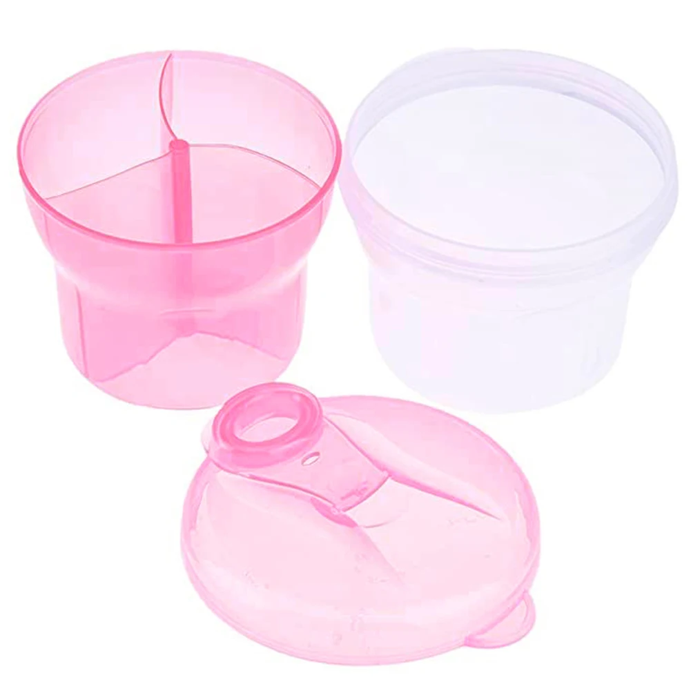 

Non-Spill Rotating Milk Powder Formula Dispenser Portable Outdoor Food Container 3 Compartments Storage Feeding Infant Newborn S
