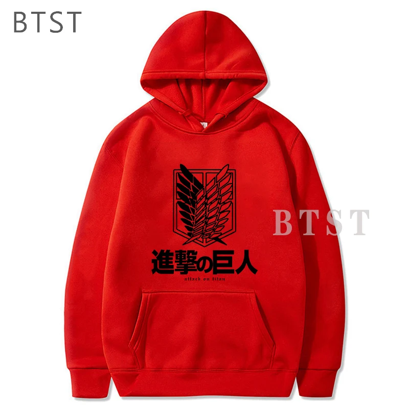 

Hot Japanese Anime Attack on Titan Hoodies Men Funny Graphic Streetwear Winter Warm Fashion Unisex Sweatshirts Men Hoodie 2021