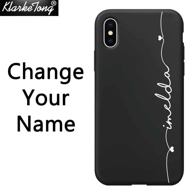 Персонализированный Мягкий силиконовый чехол для iPhone XS MAX XR 6S 7 8 Plus 11 promax матовый