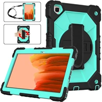 heavy duty case for samsung galaxy tab a7 10 4inch adjustable folding stand cover for galaxy tab sm t500 sm t505 with hand strap