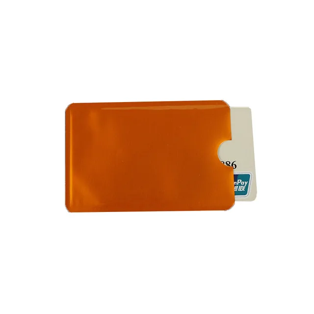 Orange Красочные против сканирования RFID блокатор протектор кредитного банка держатель карты NFC Экранирование карты чехол для защиты конфиденциальности BAG1038 - Цвет: Orange
