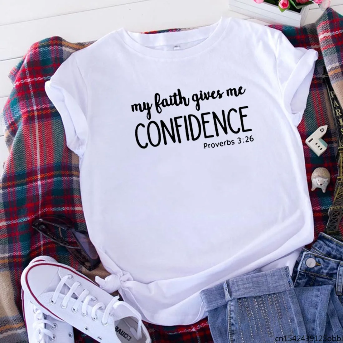 

My Me Confidence Funny T Shirt Women Summer Short Sleeve O-neck White Femme Top