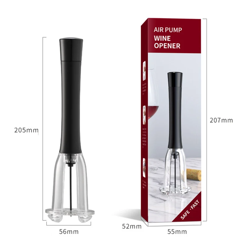 

Wine Bottle Opener Stainless Steel Air Pressure Bottle Opener Multifunctional Wing Corkscrew Cork Remover Kitchen Opening Tools