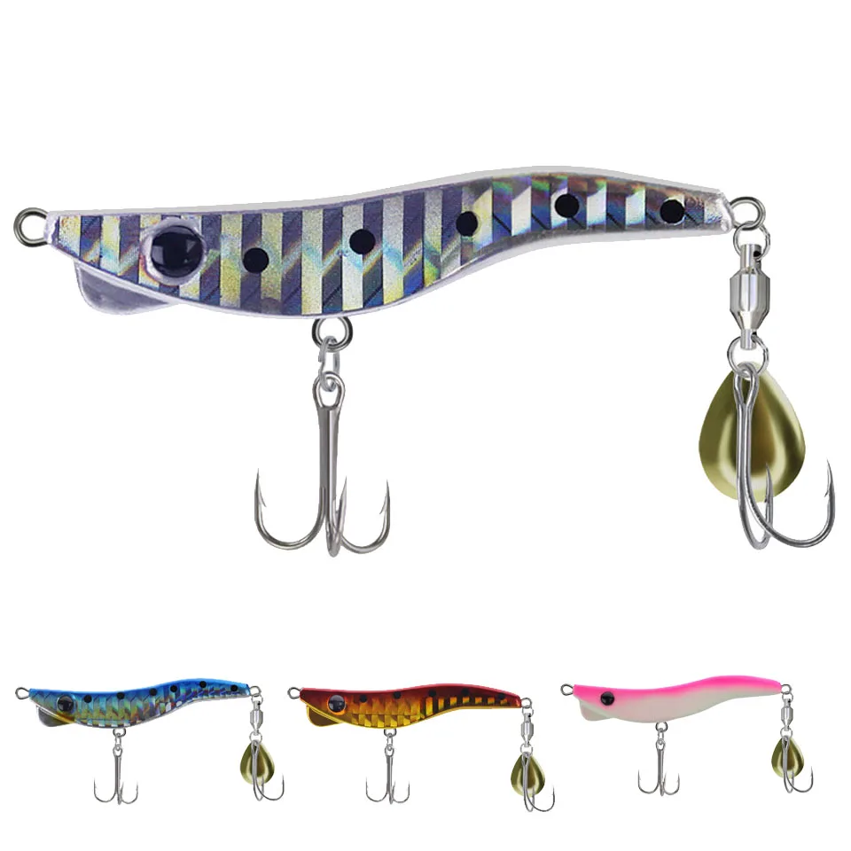 

13g 19g 28g 40g Shrimp Jig Fishing lure Metal Hard Bait Slow Sinking Metal Jig VIB Spoon Hook