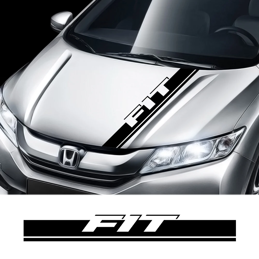 Спортивный Стайлинг автомобиля крышка капота отделка наклейки для Honda Fit Auto Engine