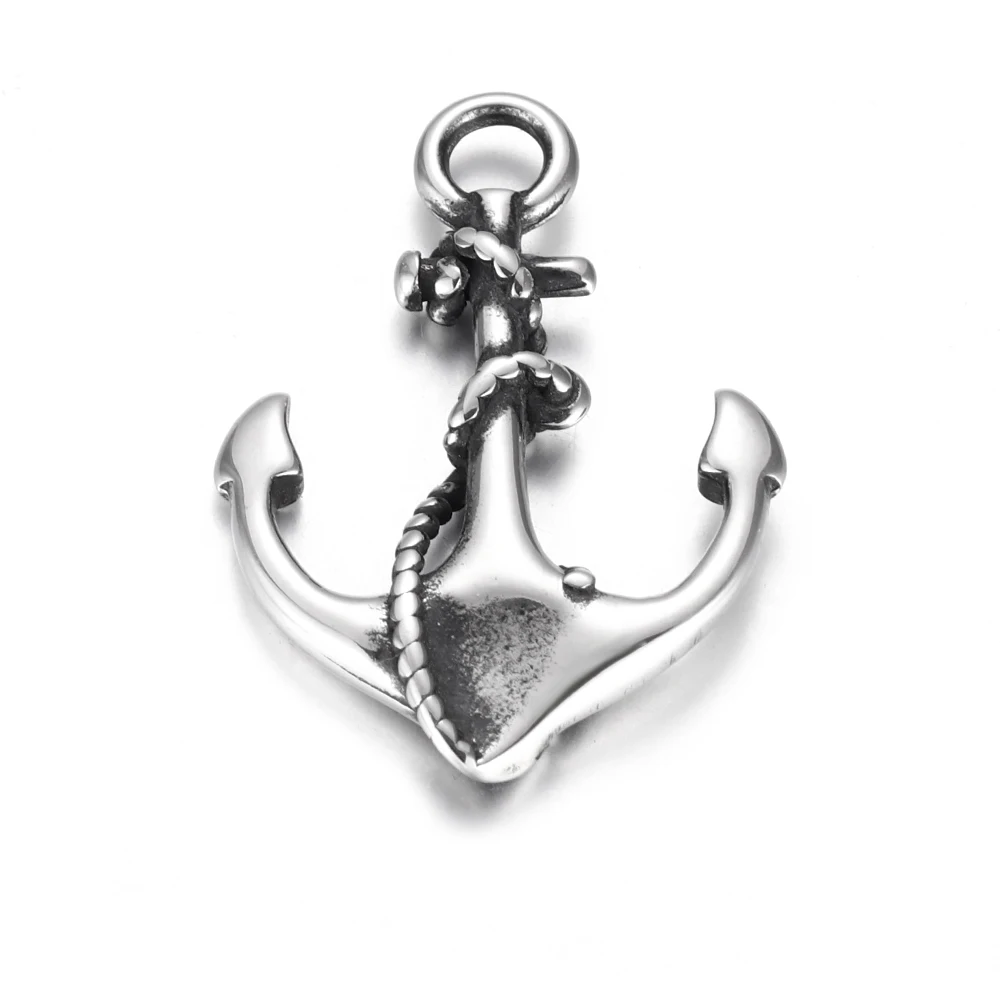 

Stainless Steel Anchor Pendant Polished Charms 3mm Hole DIY Neckalce Pendants Hook Accessories Jewelry Making Supplies