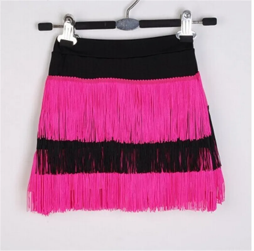 Adult Latin Dance Skirt Women's High Quality Fringed Lady Cha Rumba Samba Fringe Sexy Practice Clothing | Тематическая одежда