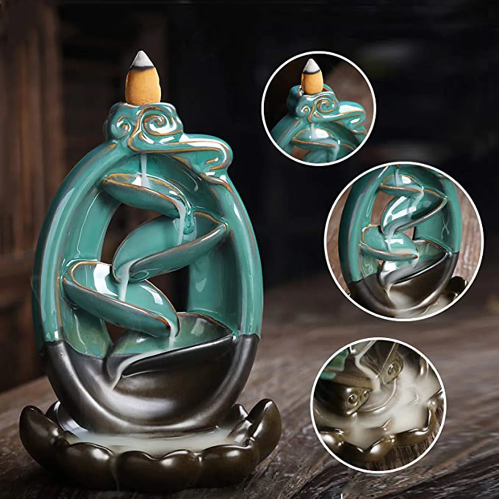 

Backflow Incense Burner Incense Burner for Incense Cones for Home Decor Yoga Burner Ceramic Censer Home Decoration Use In Home