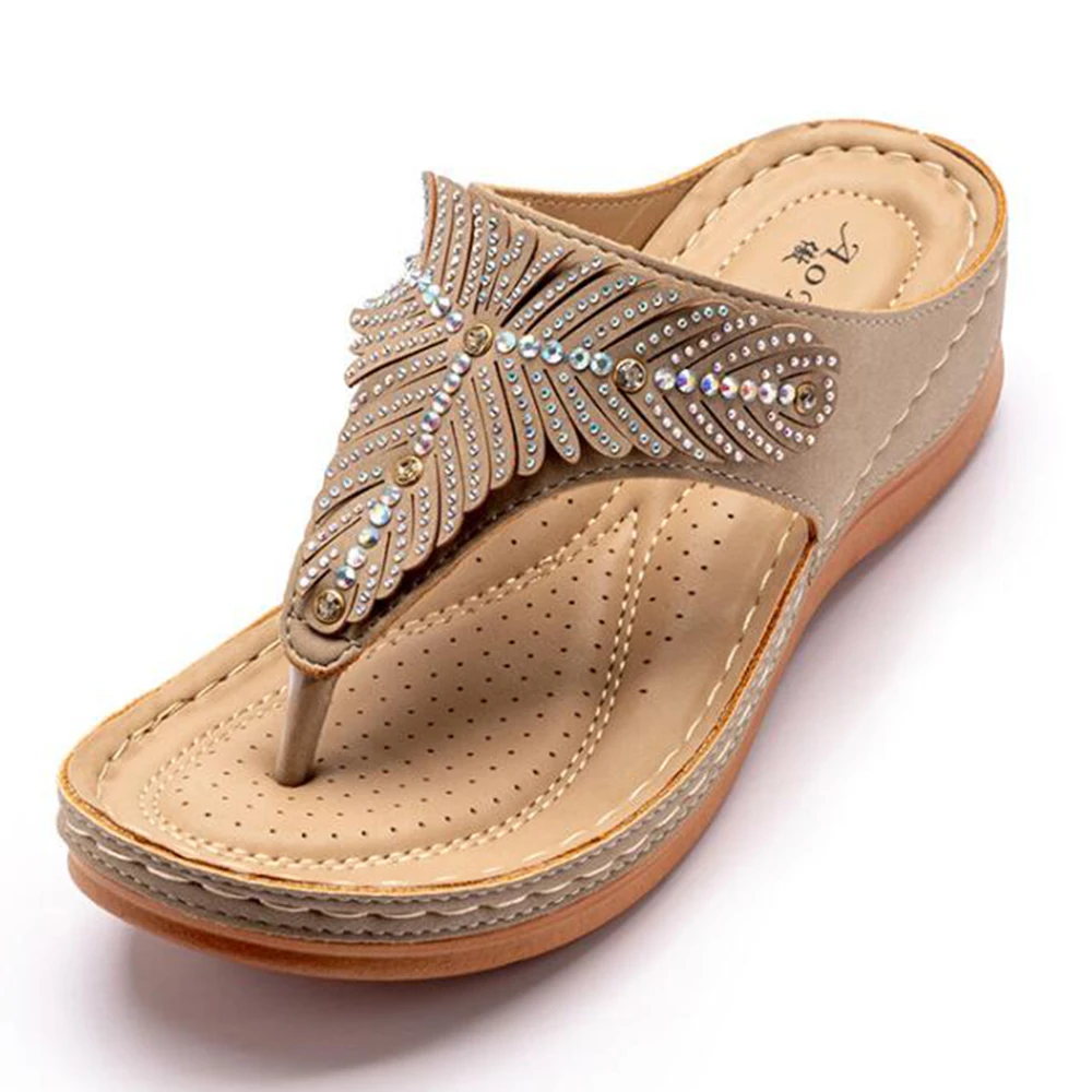 

Шлепанцы zz165 женские с кристаллами, модные сандалии, удобные повседневные пляжные тапочки, лето