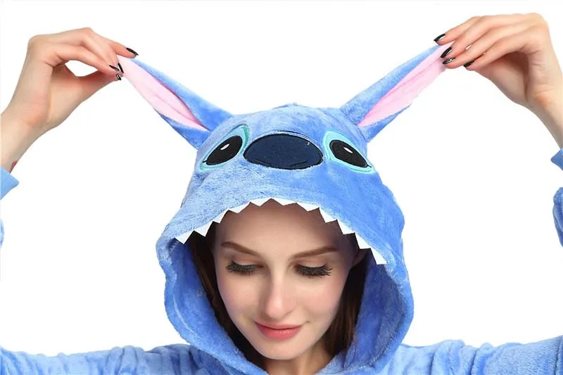 2020 зимние пижамы для взрослых Kugurumi комплект Единорог Ститч мультфильм Животные