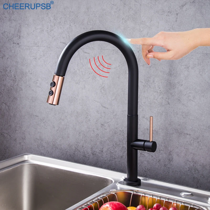 Смеситель для кухонной раковины с сенсорным датчиком кран горячей и холодной