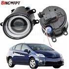 Автомобисветодиодный Светодиодная лампа 3000 лм, 2 шт., передсветильник противотуманная фара + дневные ходовые огни ангельский глаз, 12 В, для Toyota Prius 2009, 2010, 2011, 2012