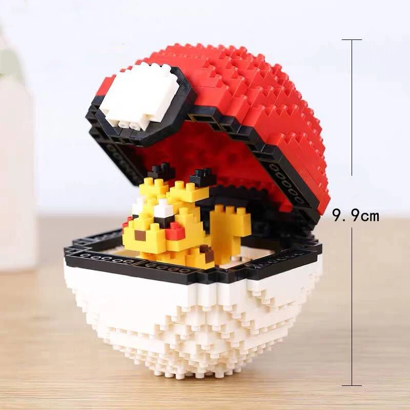 Мини Qute аниме мультфильм игра Пикачу Алмаз Сделай Сам пластиковый строительный